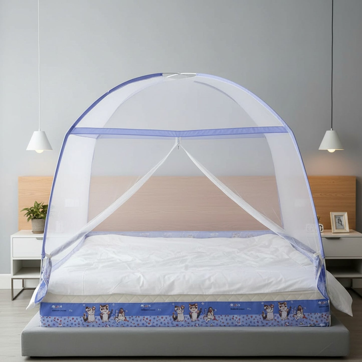 Moustiquaire Tipi Mongole Pliable 360° - Installation Facile, Polyester Respirant