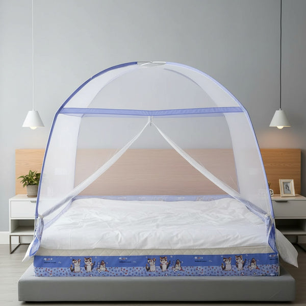 Moustiquaire Tipi Mongole Pliable 360° - Installation Facile, Polyester Respirant