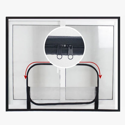 Moustiquaire sur mesure avec fermeture éclair pour fenêtre et balcon - Anti-insectes et anti-oiseaux