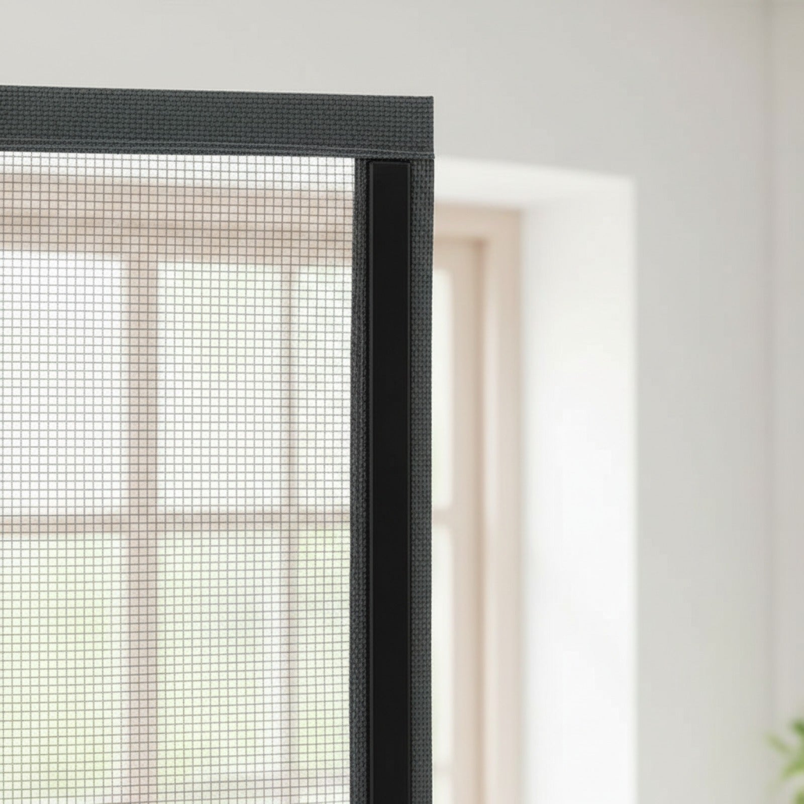 Moustiquaire Magnétique Gris pour Fenêtre - Installation Facile, Protection Été