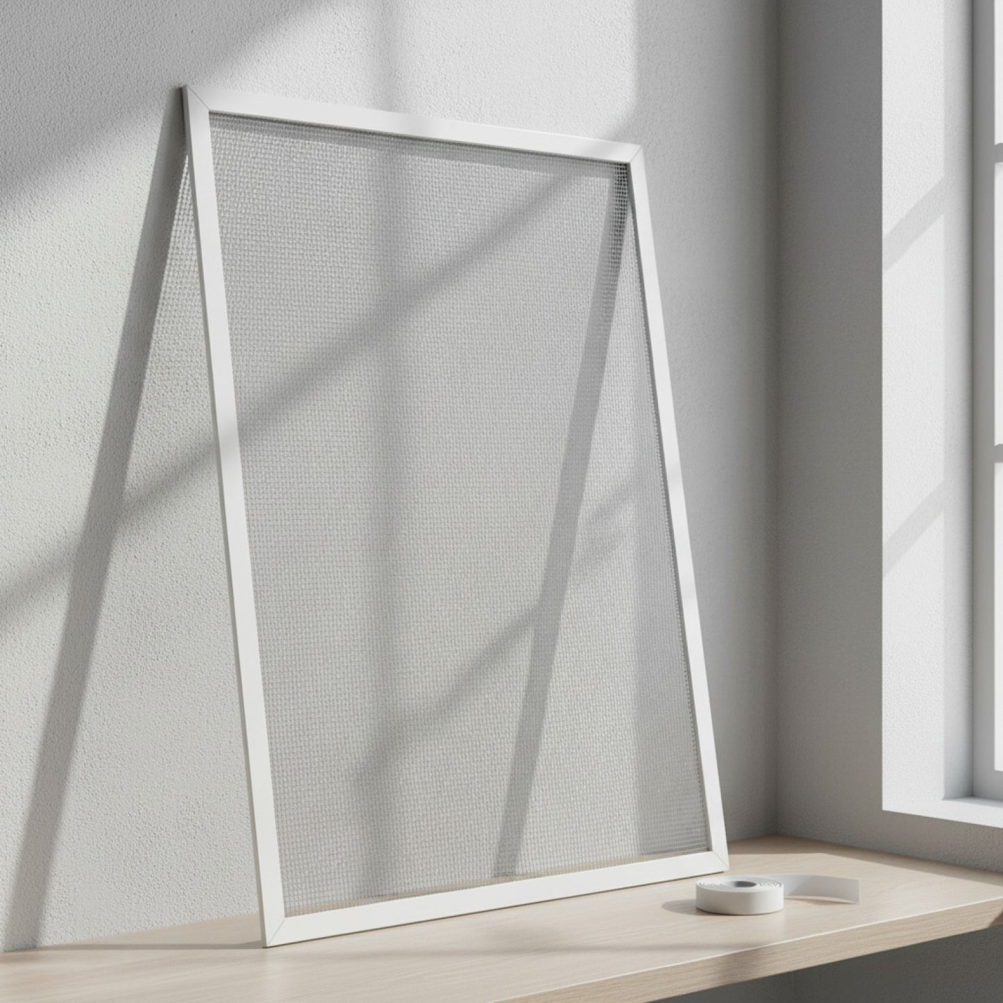 Moustiquaire Fenêtre Blanche sur Mesure - Fibre de Verre Invisible et Réutilisable