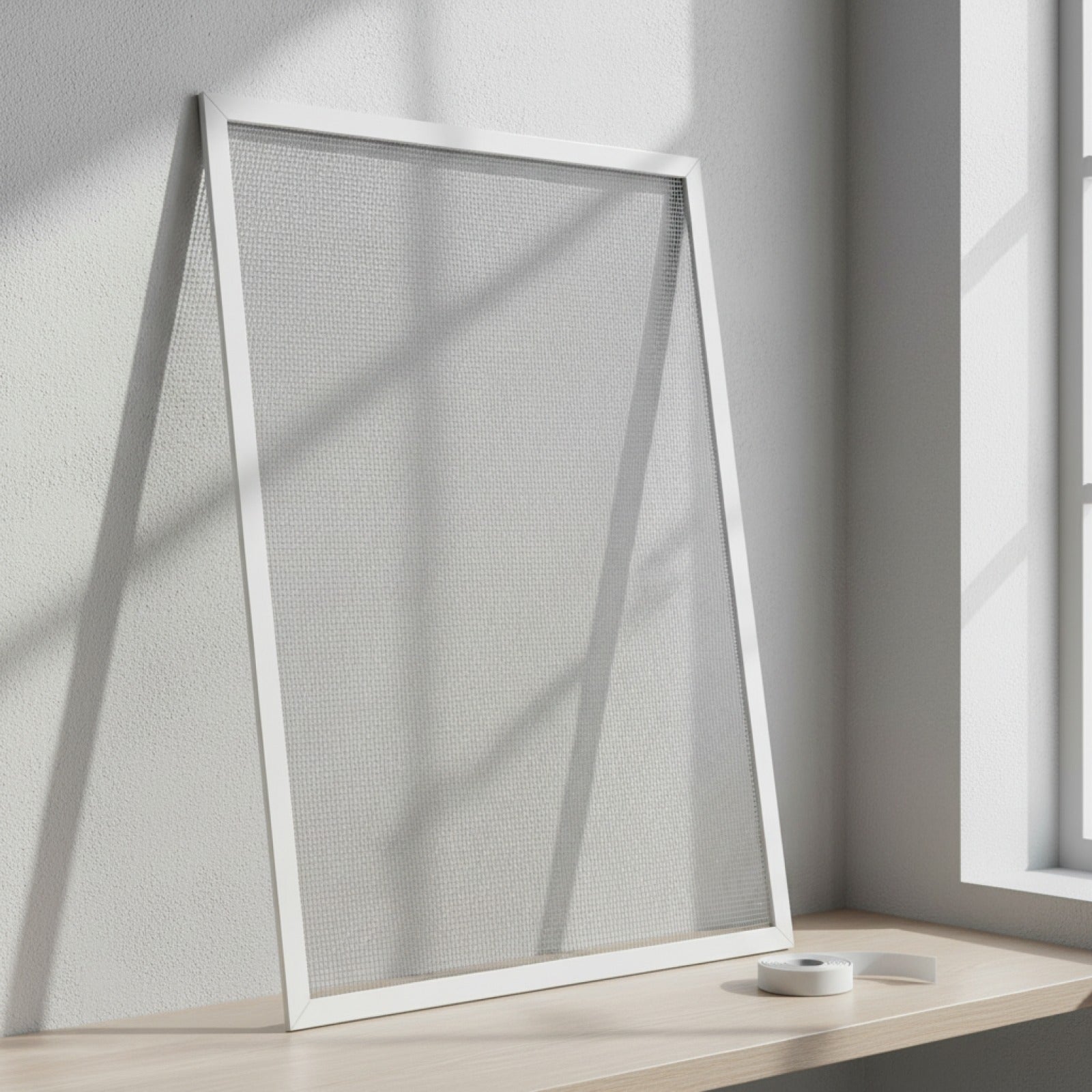 Moustiquaire Fenêtre Blanche sur Mesure - Fibre de Verre Invisible et Réutilisable