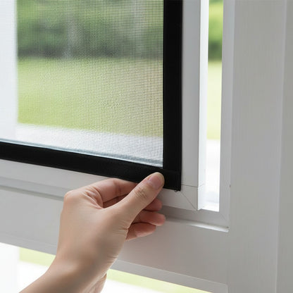 Moustiquaire Invisible Noire pour Fenêtre en Fibre de Verre - Installation Facile par Velcro