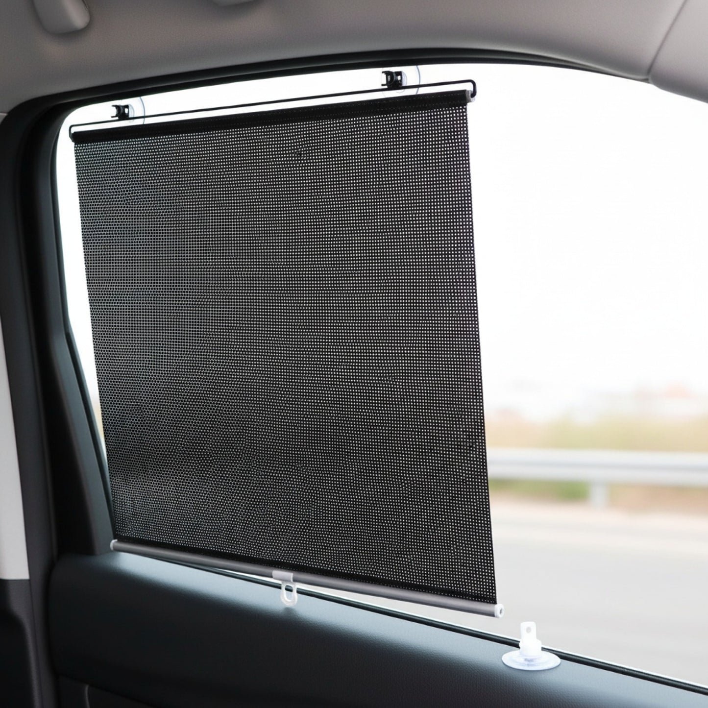 Set de 2 Rideaux de Voiture Anti-UV Rétractables - Protection Solaire et Anti-Moustiques Universels