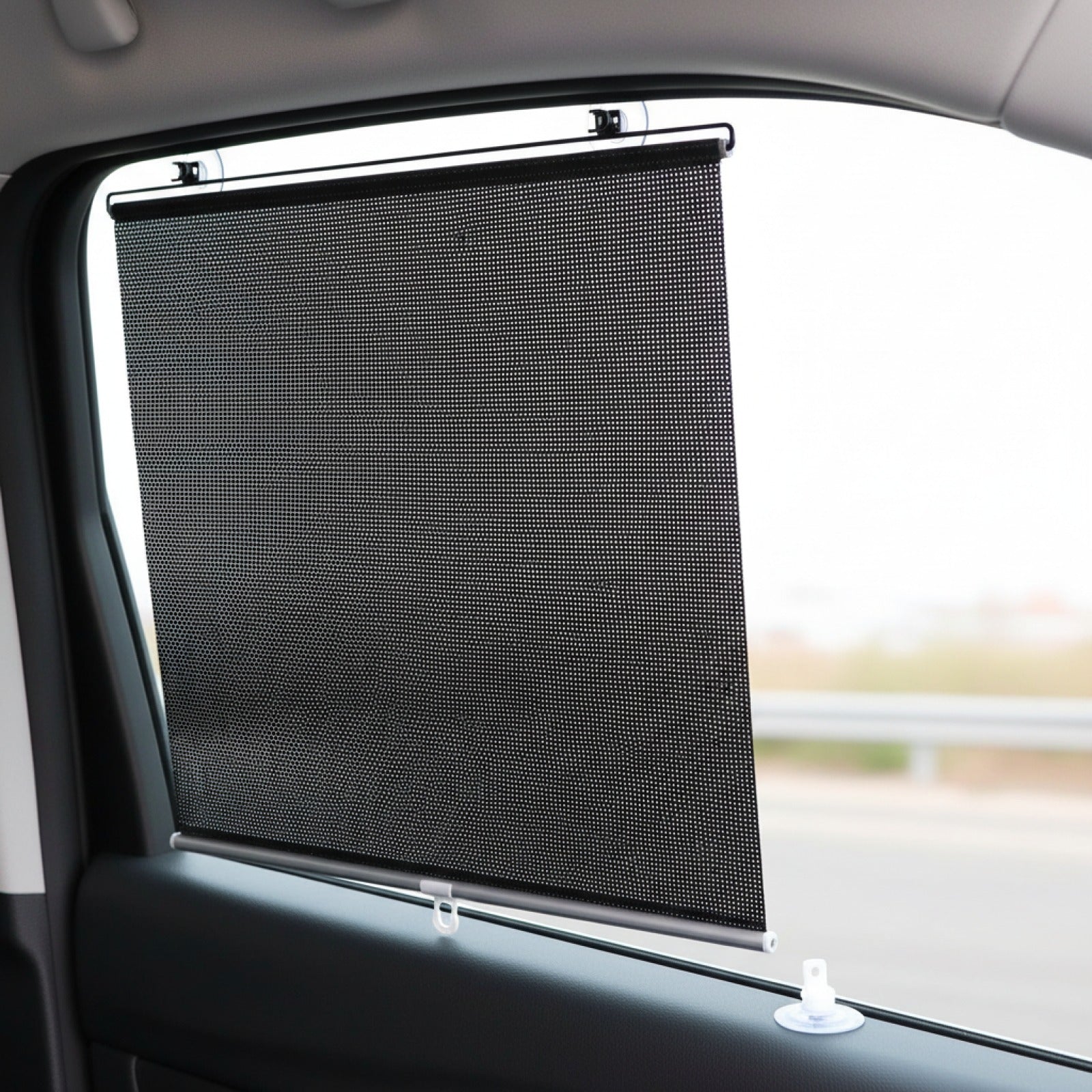 Set de 2 Rideaux de Voiture Anti-UV Rétractables - Protection Solaire et Anti-Moustiques Universels