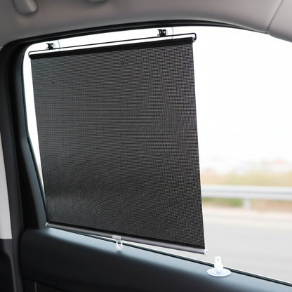 Set de 2 Rideaux de Voiture Anti-UV Rétractables - Protection Solaire et Anti-Moustiques Universels
