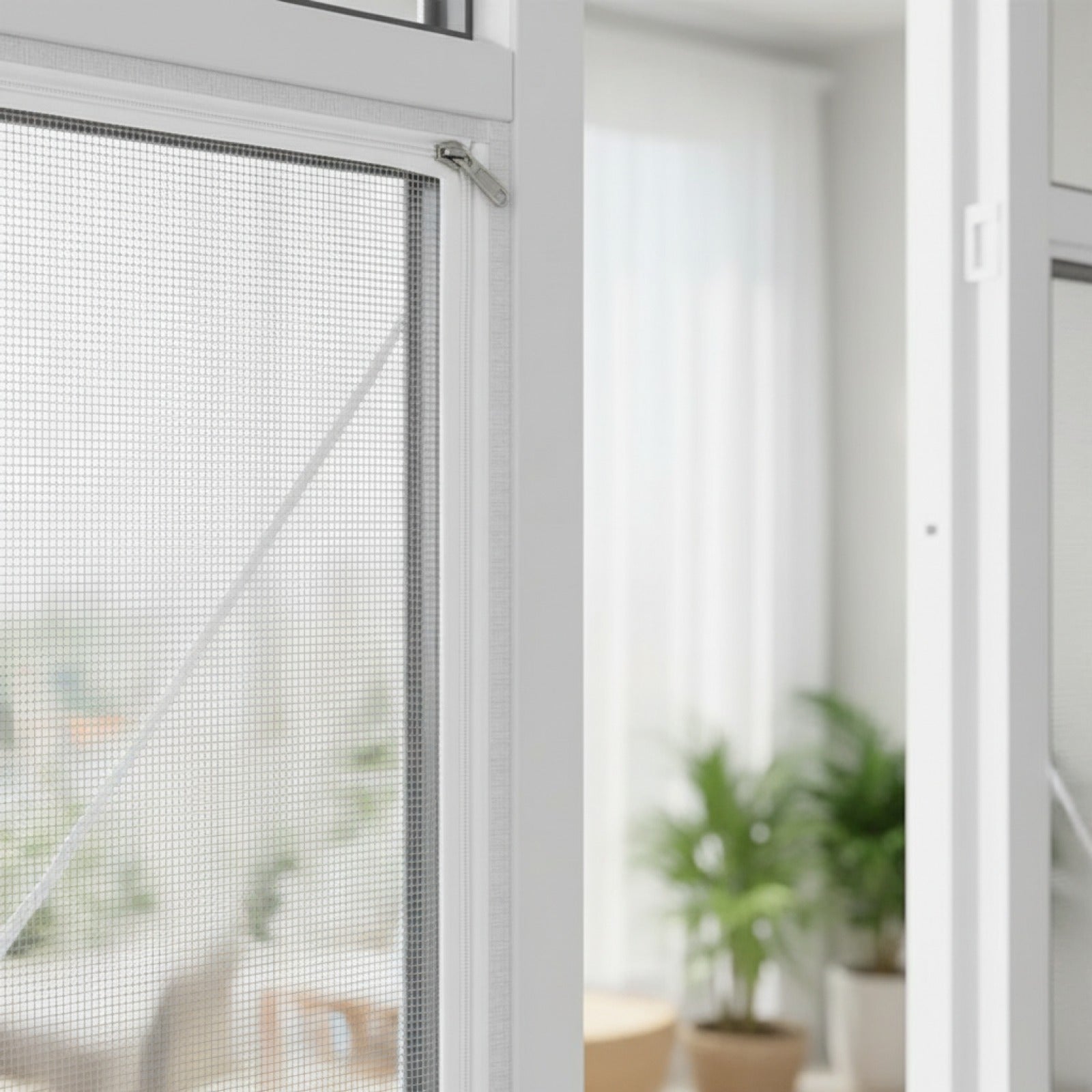 Moustiquaire Fenêtre sur Mesure avec Fermeture Éclair - Anti-Moustiques et Ventilation Lavable