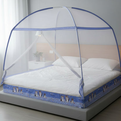 Moustiquaire Tipi Mongole Pliable 360° - Installation Facile, Polyester Respirant