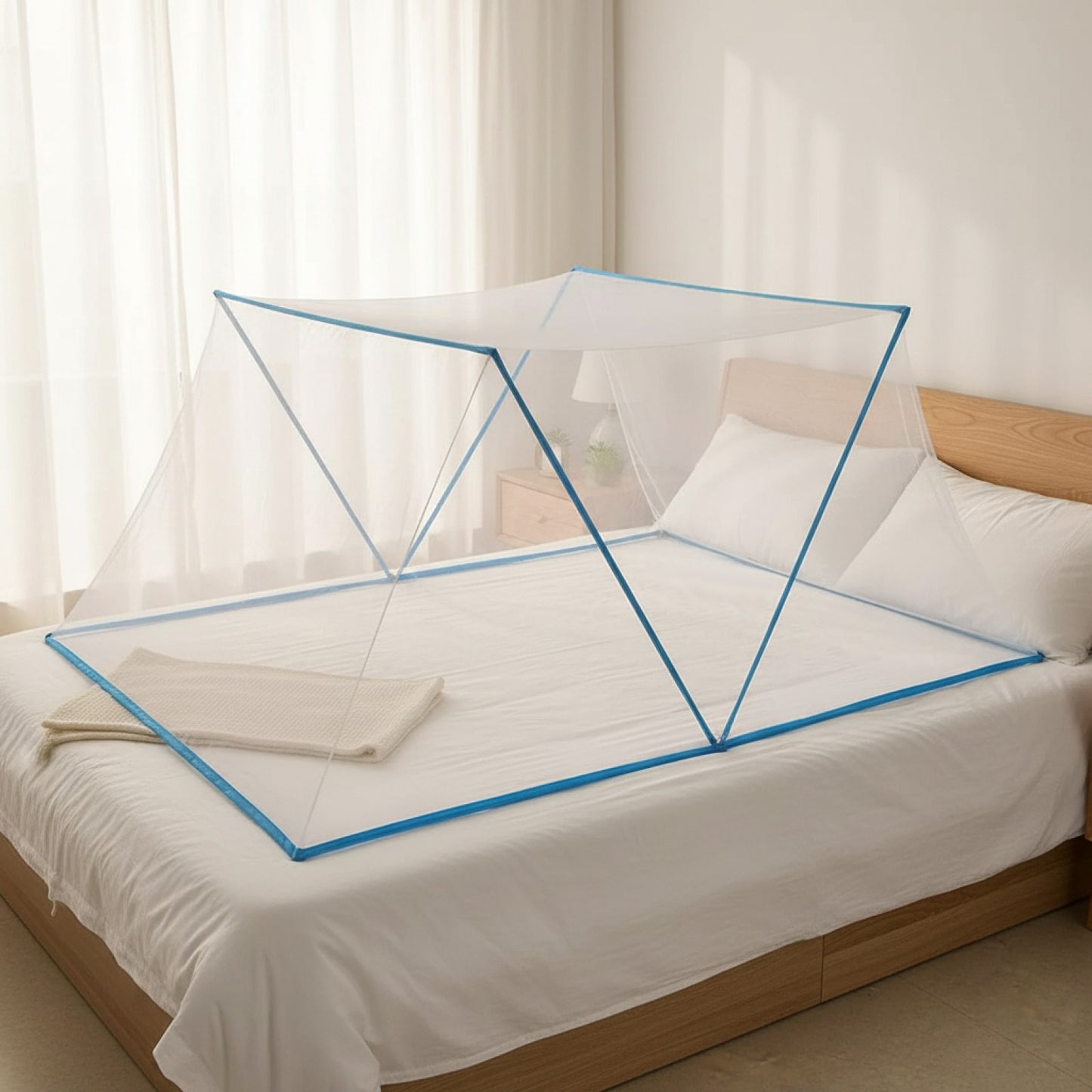 Moustiquaire Pliante en Polyester - Installation Facile pour Chambre