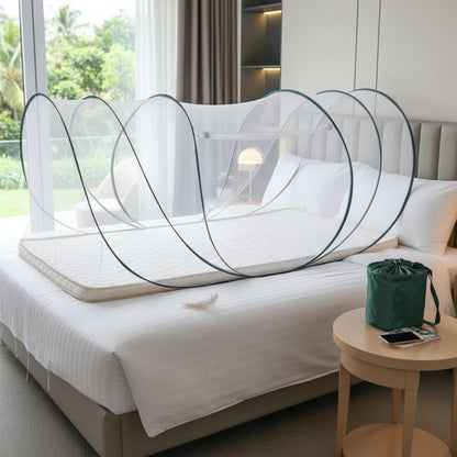 Moustiquaire de Voyage Pliante Anti-Moustiques pour Lit Simple