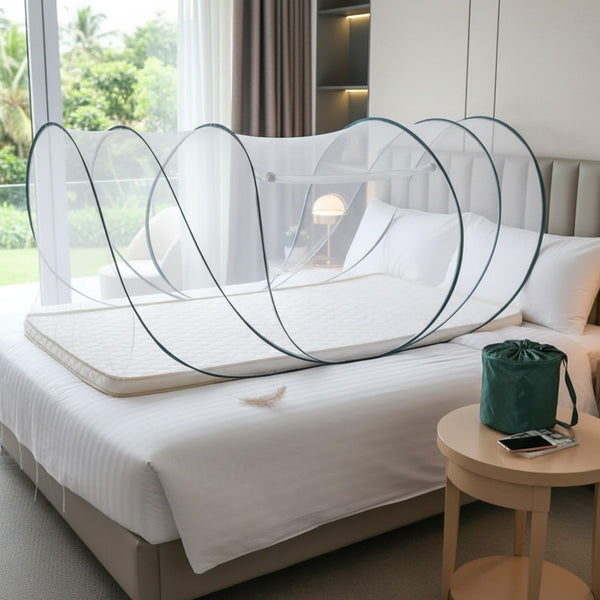 Moustiquaire de Voyage Pliante Anti-Moustiques pour Lit Simple