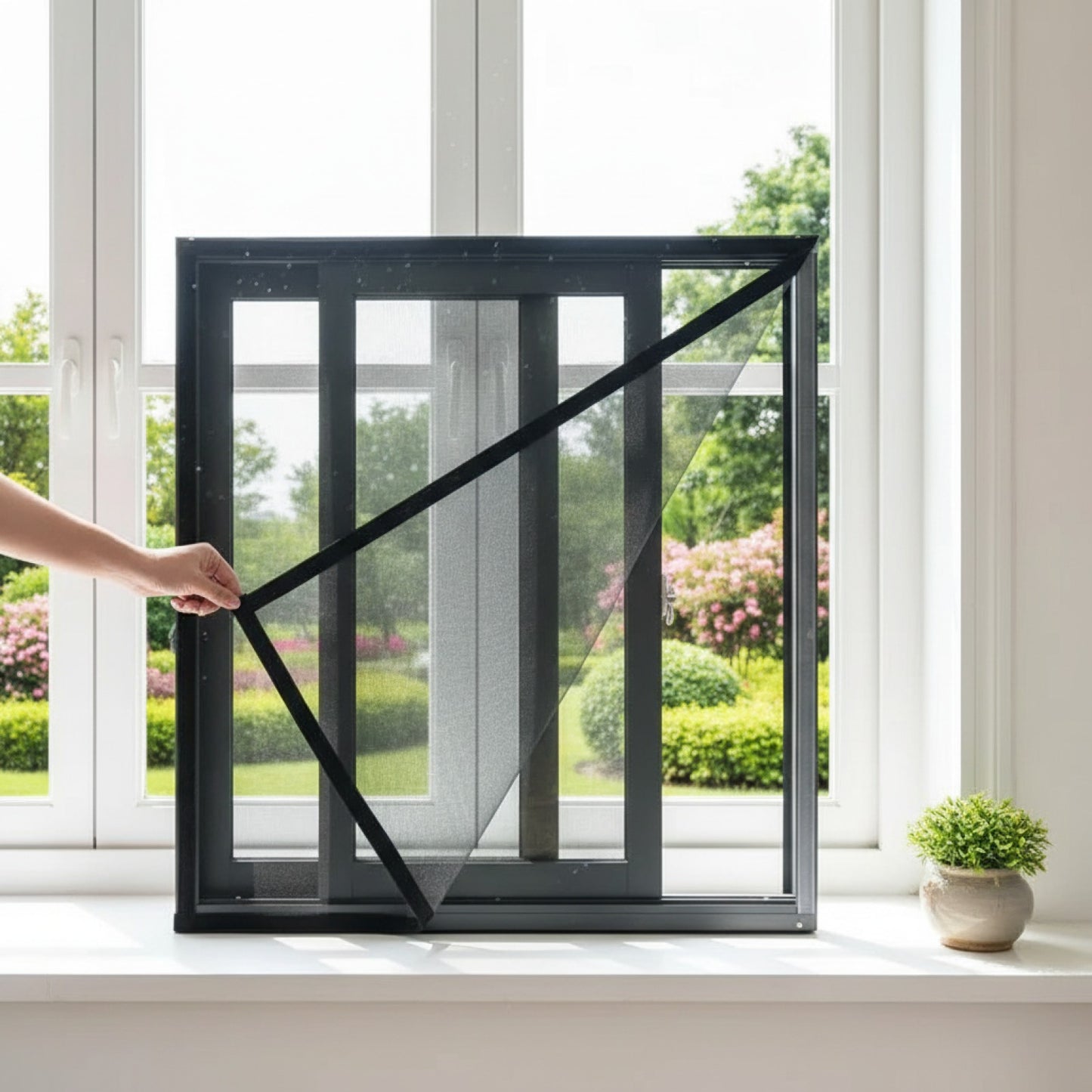 Moustiquaire Fenêtre Invisible Nano PP Mesh - Installation Facile Sans Percage