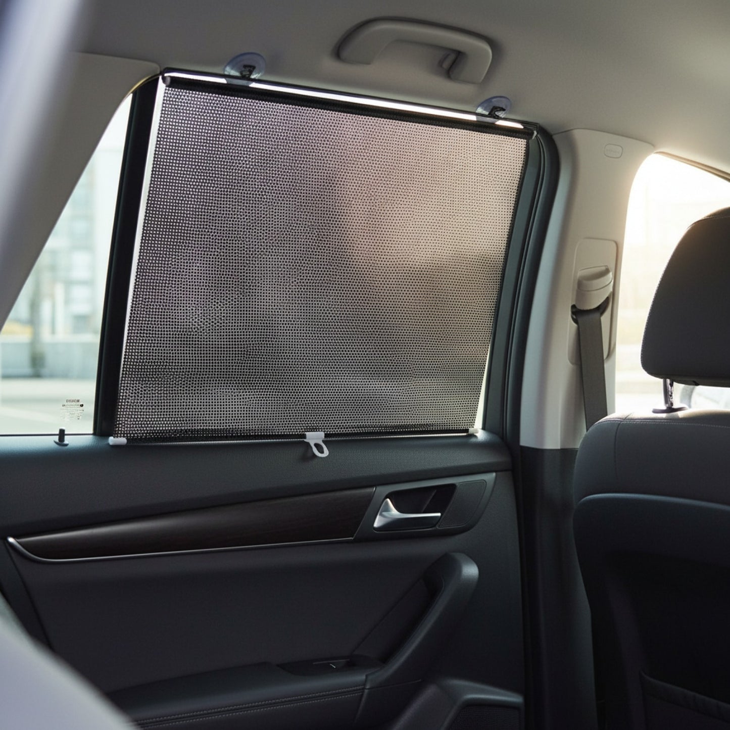 Set de 2 Rideaux de Voiture Anti-UV Rétractables - Protection Solaire et Anti-Moustiques Universels