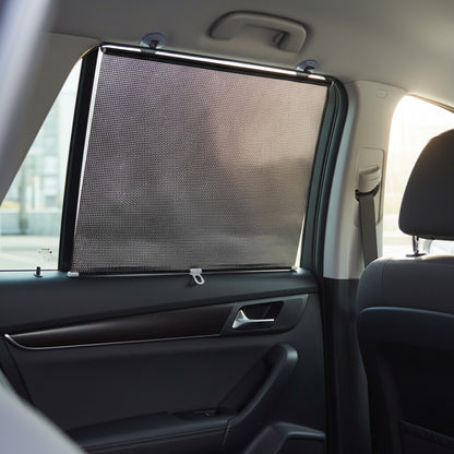 Set de 2 Rideaux de Voiture Anti-UV Rétractables - Protection Solaire et Anti-Moustiques Universels