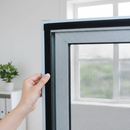Moustiquaire Invisible Noire pour Fenêtre en Fibre de Verre - Installation Facile par Velcro