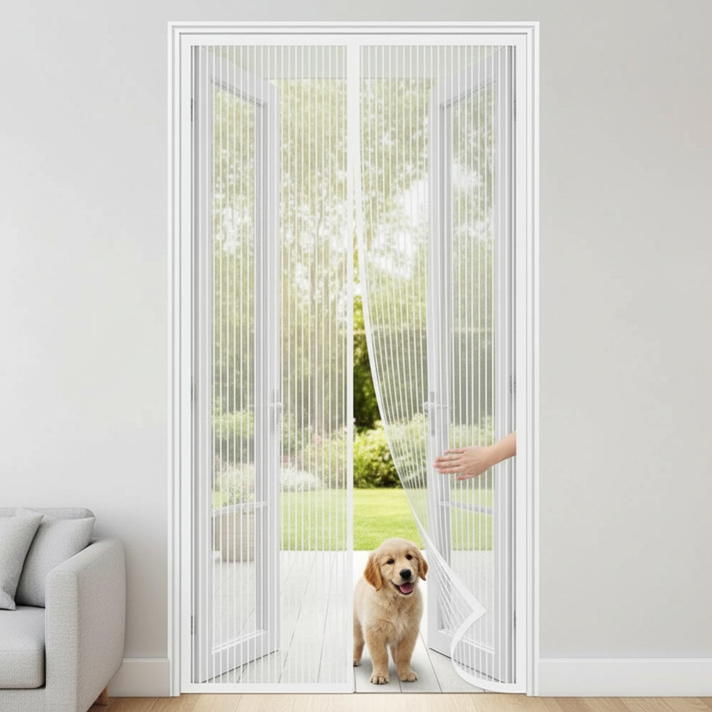 Moustiquaire Magnétique Auto-Fermante pour Porte - 90x210cm & 100x210cm