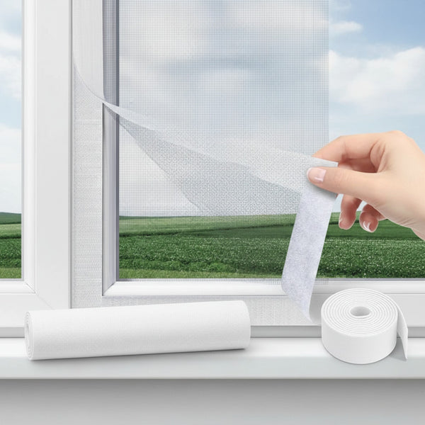 Moustiquaire Blanche Fenêtre en Fibre de Verre - Robuste, Réutilisable et Facile à Installer