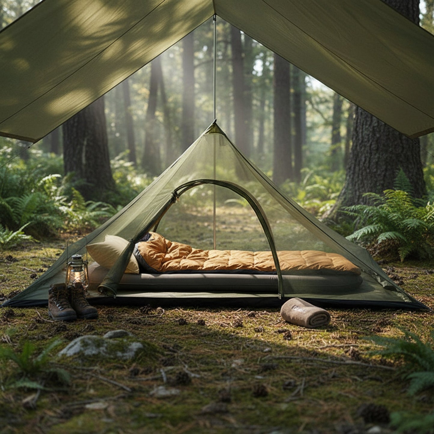 Moustiquaire de Camping Molrain - Tente d'été en maille portable, protection anti-insectes pour randonnée et extérieur