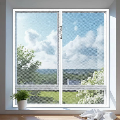 Moustiquaire de Fenêtre Auto-adhésive avec Fermeture Éclair - CHARM HOME