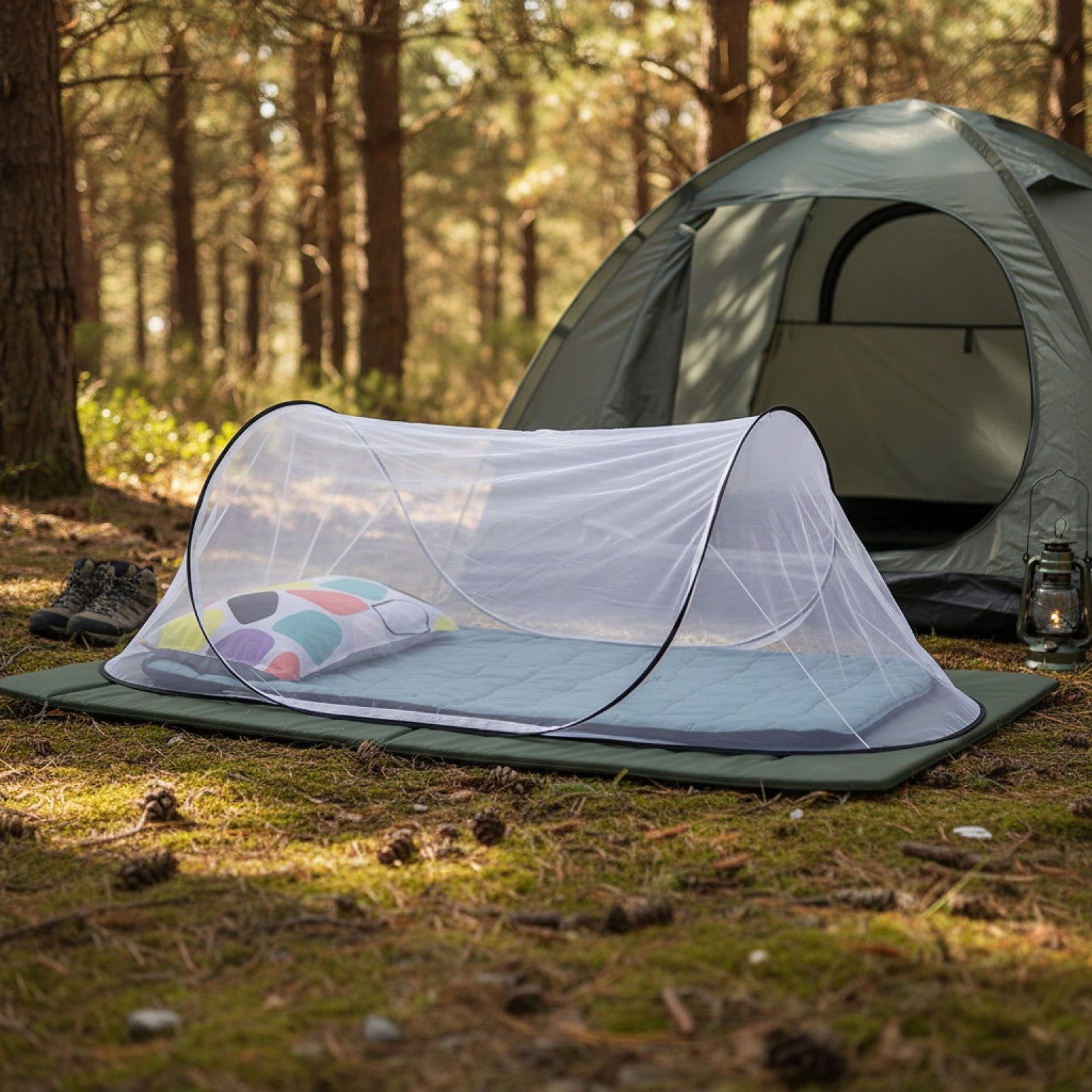 Moustiquaire de Camping Pliable et Portable - Installation Facile pour Tente, Lit, Voyage et Pique-nique