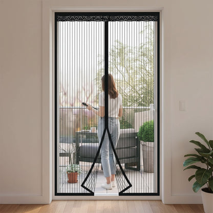 Moustiquaire Magnétique Auto-Fermante 90x230cm - Protection Insectes & Ventilation