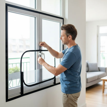 Moustiquaire sur mesure avec fermeture éclair pour fenêtre et balcon - Anti-insectes et anti-oiseaux