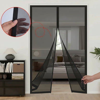 Moustiquaire de porte latérale auto-installante avec fermeture magnétique - Installation sans perçage