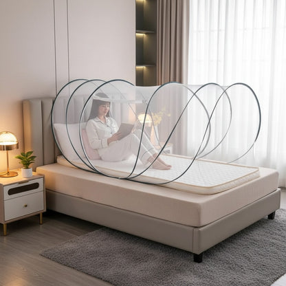 Moustiquaire de Voyage Pliante Anti-Moustiques pour Lit Simple