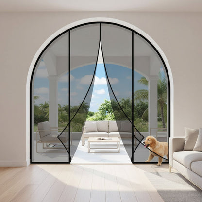 Moustiquaire de porte magnétique auto-fermante pour animaux domestiques et enfants - Installation facile