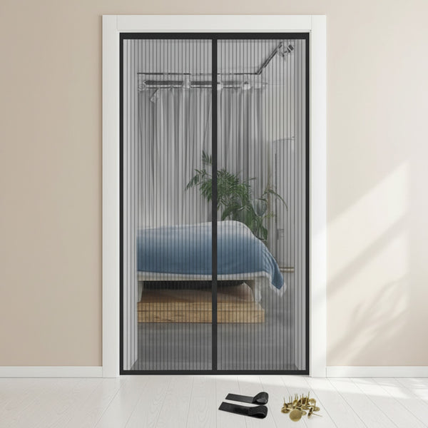Rideau de porte magnétique anti-insectes 100x220 cm - Fermeture automatique