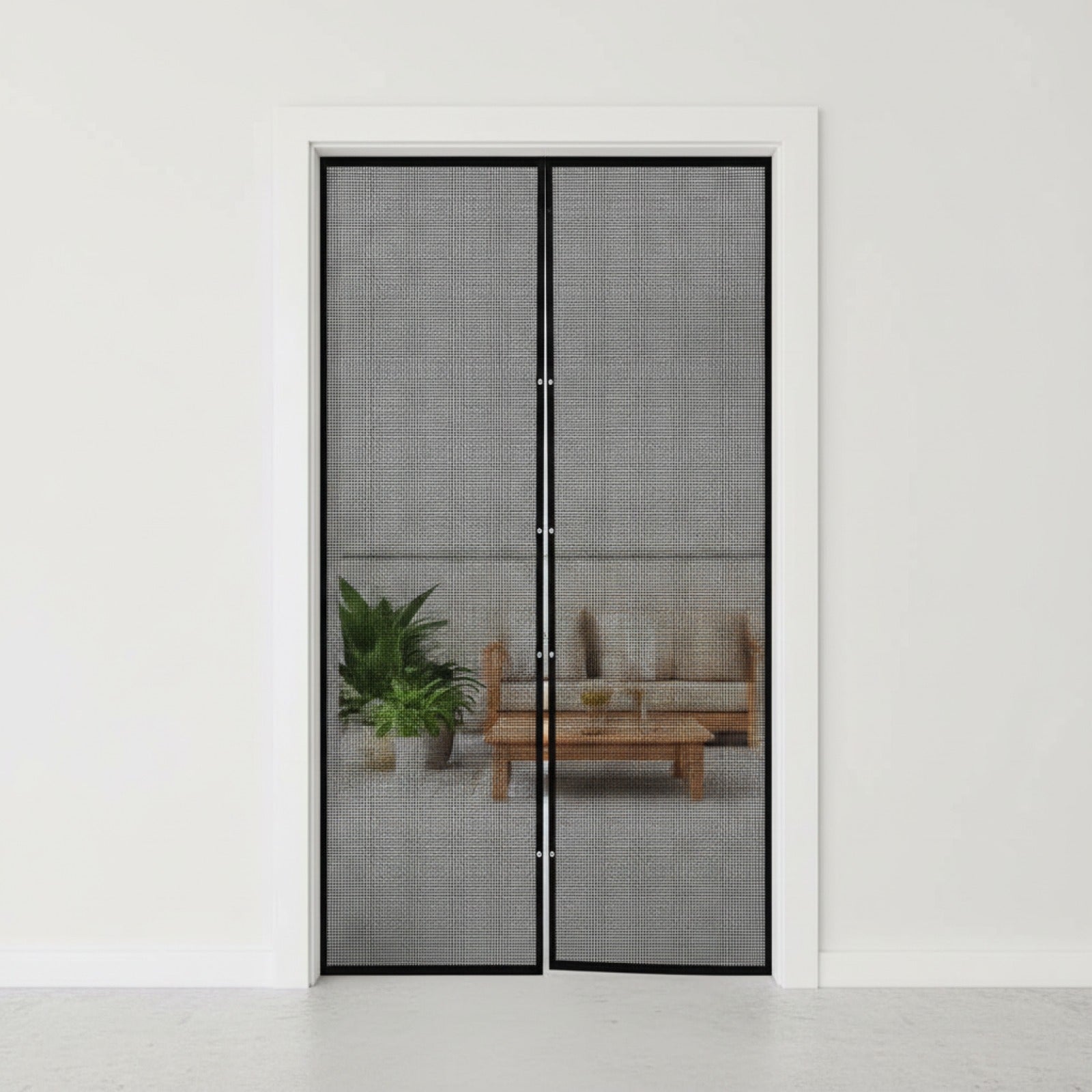 Moustiquaire de porte magnétique auto-fermante pour animaux domestiques et enfants - Installation facile