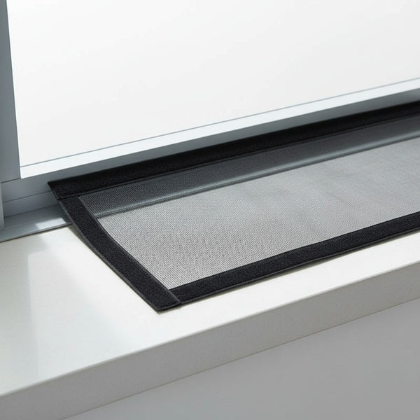 Moustiquaire Invisible Noire pour Fenêtre en Fibre de Verre - Installation Facile par Velcro