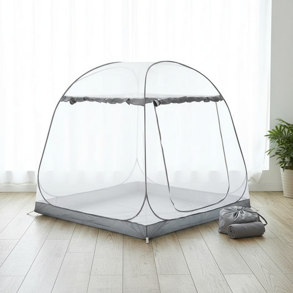Moustiquaire Tente Yourte Pliable pour Lit Simple/Double - Idéale Camping & Maison